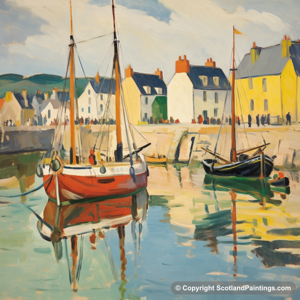 Painting - Eyemouth Harbour - Scottish Harbours