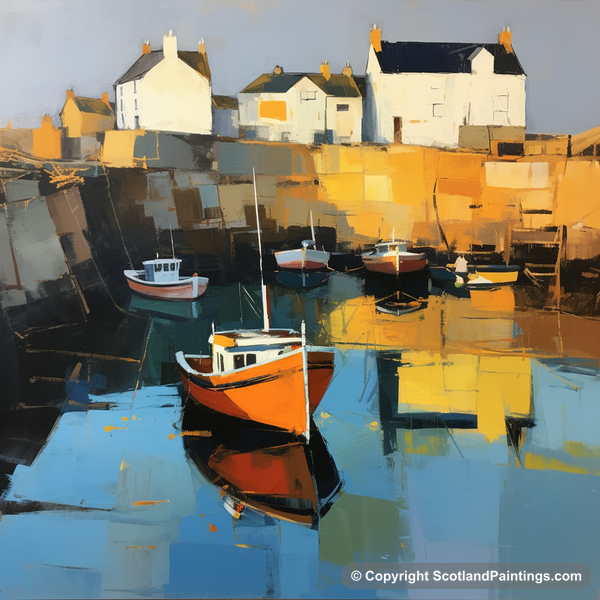 Painting - Crail Harbour - Scottish Harbours