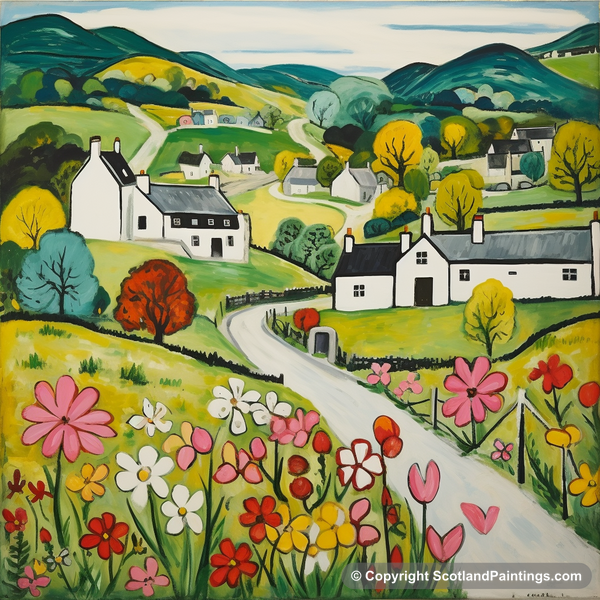 Painting - Kilmartin - Scottish Villages