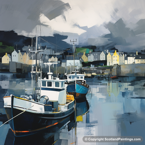 Painting - Oban Harbour - Scottish Harbours