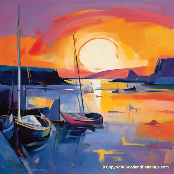 Painting - Lybster Harbour - Scottish Harbours