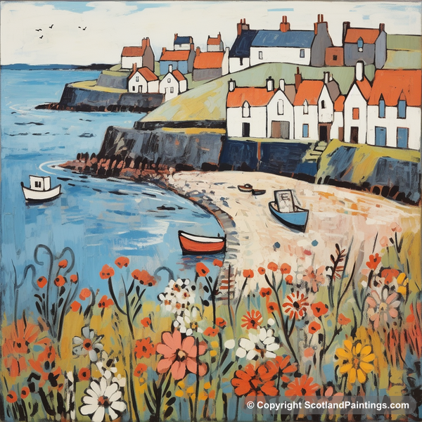 Painting - Crail Harbour - Scottish Harbours