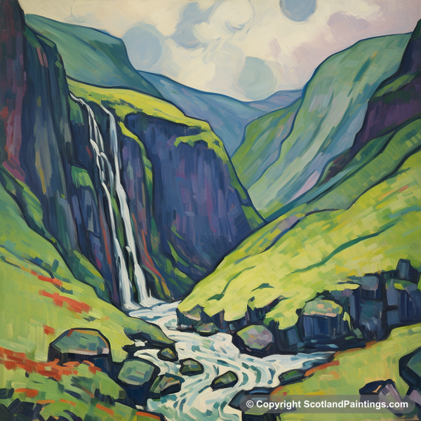 Painting - Grey Mare's Tail - Scottish Waterfalls