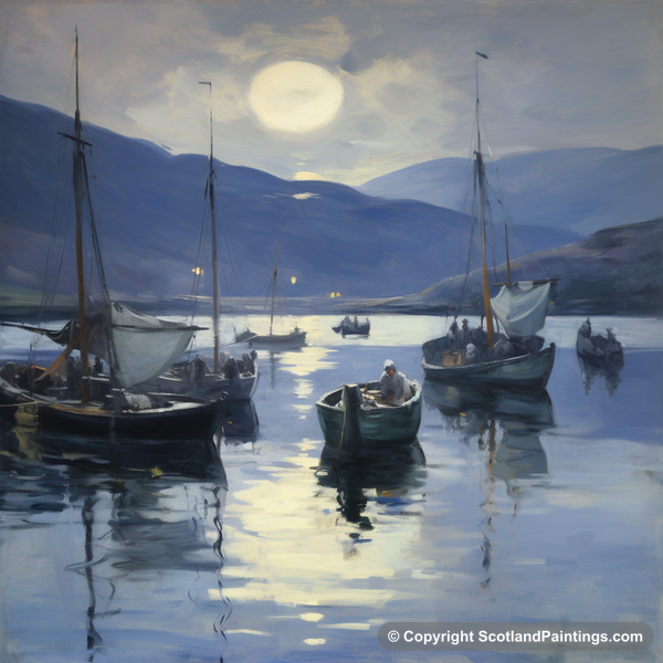 Painting - Ullapool Harbour - Scottish Harbours