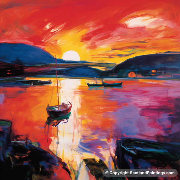 Painting - Isleornsay Harbour - Scottish Harbours