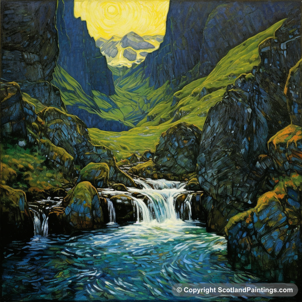 Painting - The Fairy Pools - Scottish Islands