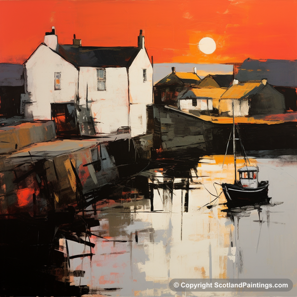 Painting - Crail Harbour - Scottish Harbours