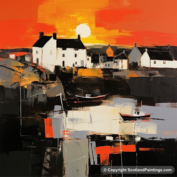 Painting - Crail Harbour - Scottish Harbours