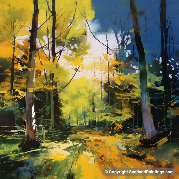 Painting - Balloch Wood - Scottish Forests