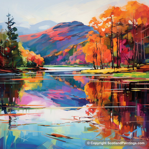 Painting - Loch Faskally - Scottish Lochs