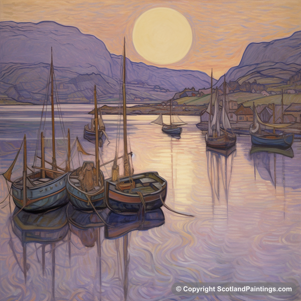 Painting - Tayvallich Harbour - Scottish Harbours