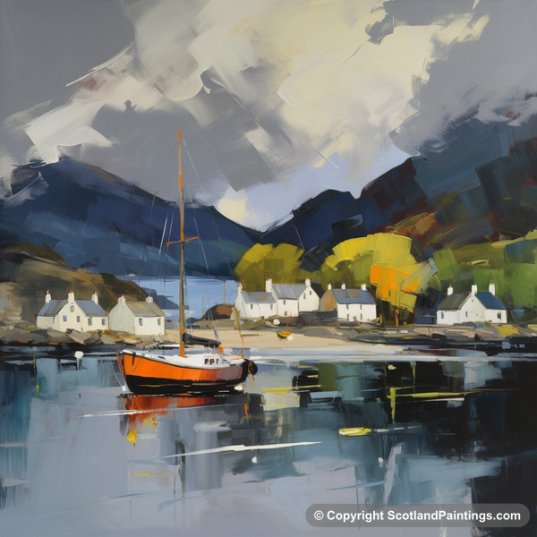 Painting - Plockton Harbour - Scottish Harbours