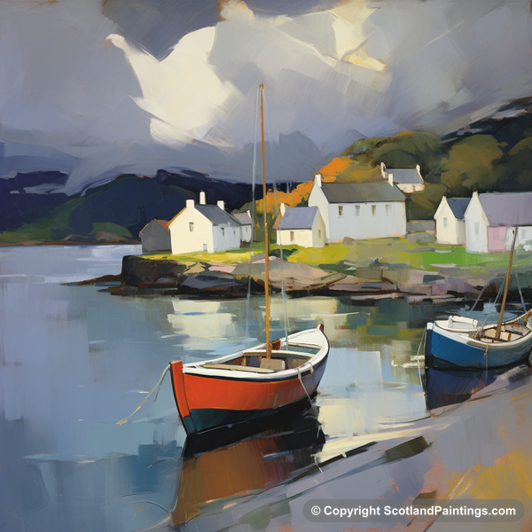 Painting - Plockton Harbour - Scottish Harbours