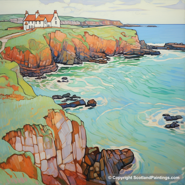 Painting - Coldingham Bay - Scottish Beaches