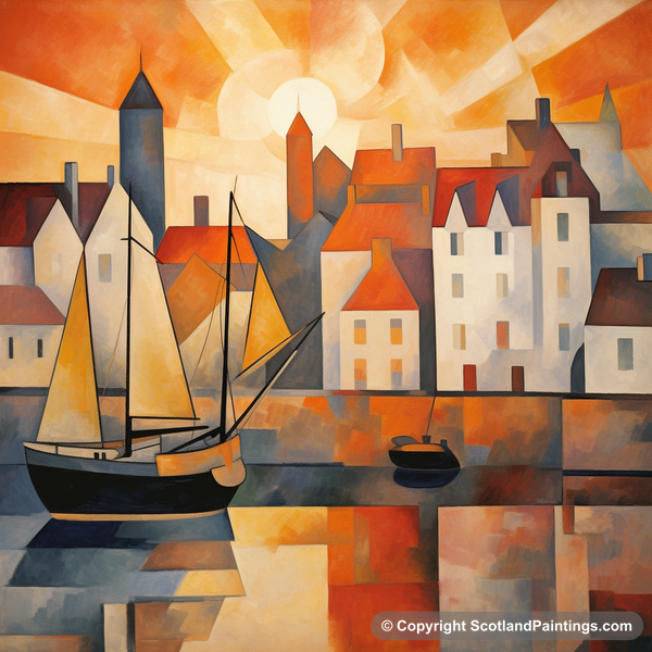 Painting - Eyemouth Harbour - Scottish Harbours