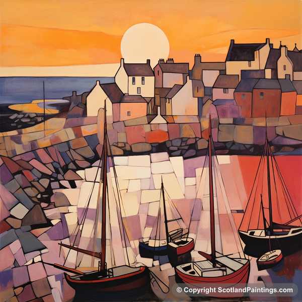 Painting - Crail Harbour - Scottish Harbours