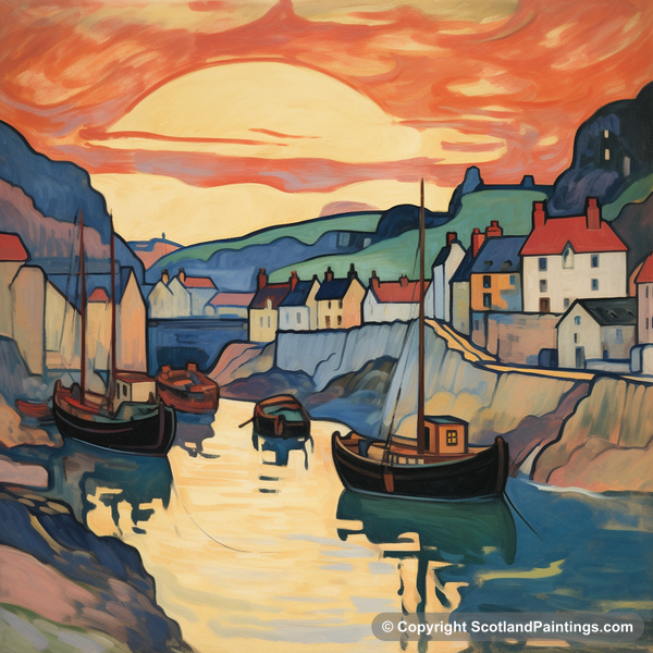 Painting - Stonehaven Harbour - Scottish Harbours