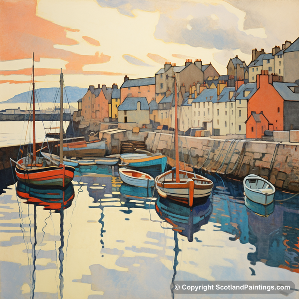 Painting - Stonehaven Harbour - Scottish Harbours