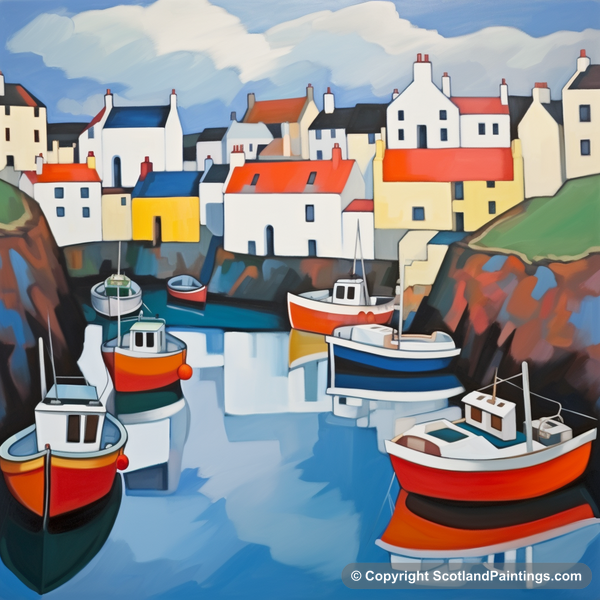 Painting - Portpatrick Harbour - Scottish Harbours