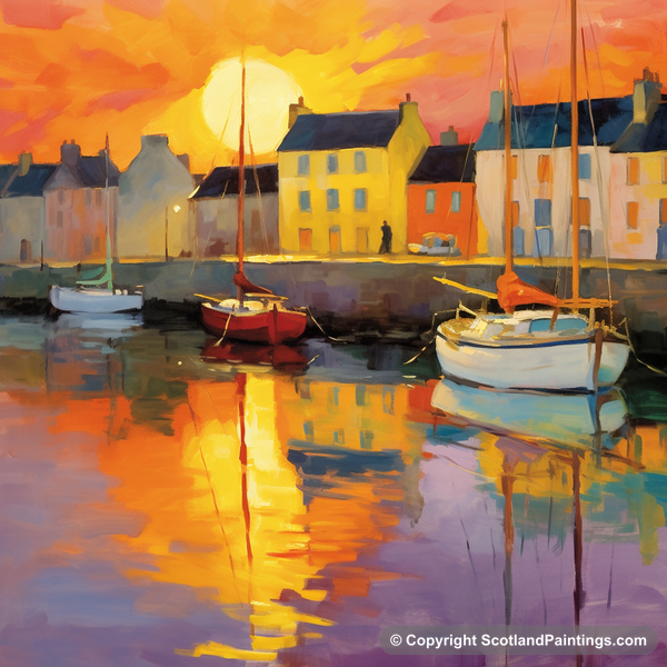 Painting - Anstruther Harbour - Scottish Harbours