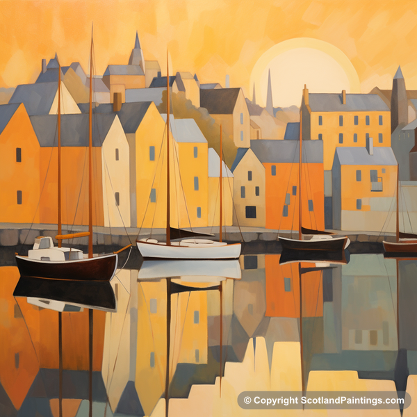 Painting - Tobermory Harbour - Scottish Harbours