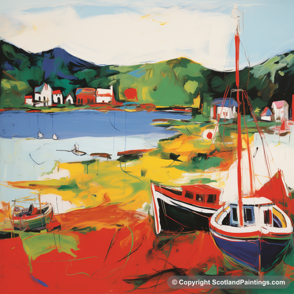 Painting - Tayvallich Harbour - Scottish Harbours