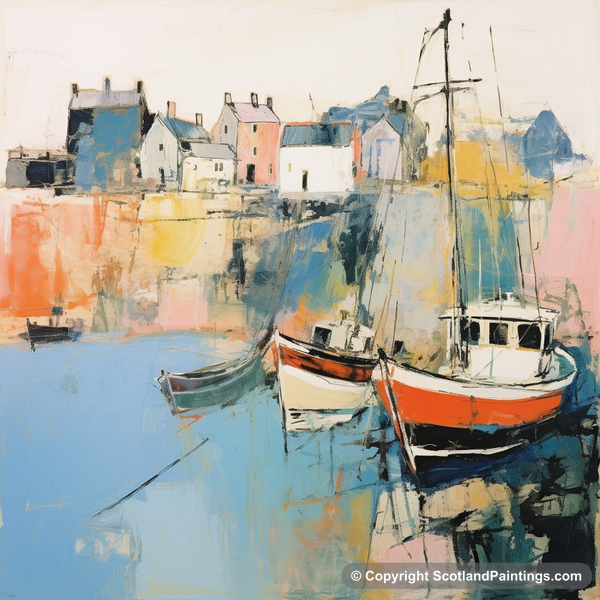 Painting - Portpatrick Harbour - Scottish Harbours