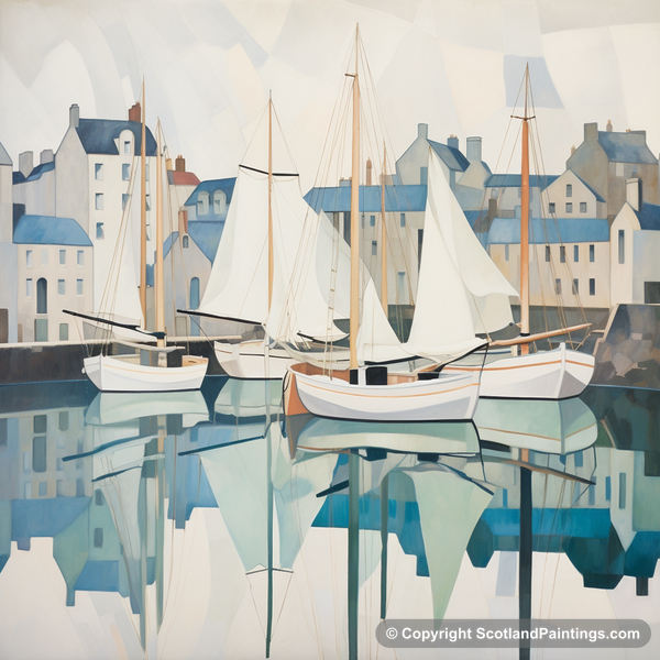 Painting - Charlestown Harbour - Scottish Harbours