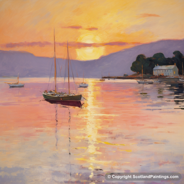 Painting - Port Appin Harbour - Scottish Harbours