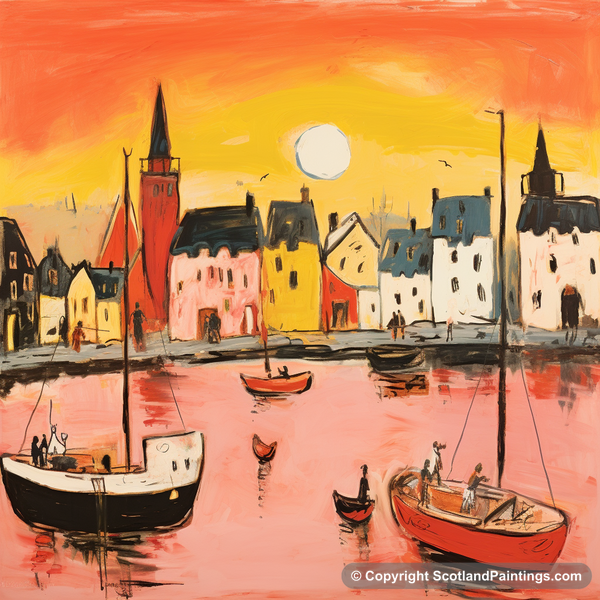 Painting - Tobermory Harbour - Scottish Harbours