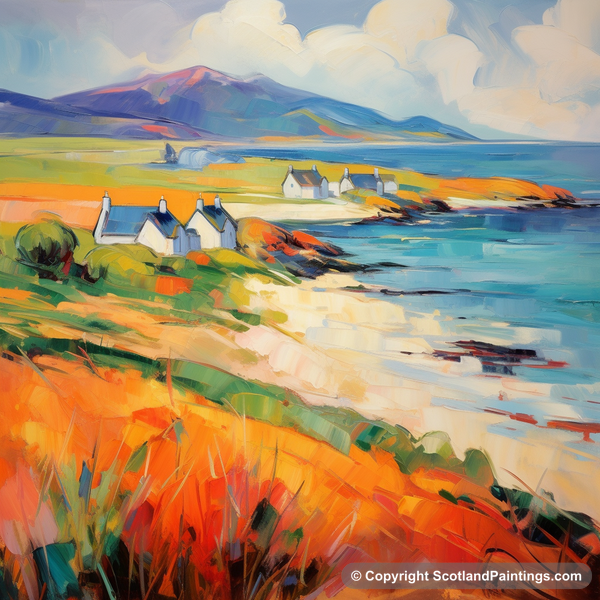 Painting - Catterline Bay - Scottish Coves