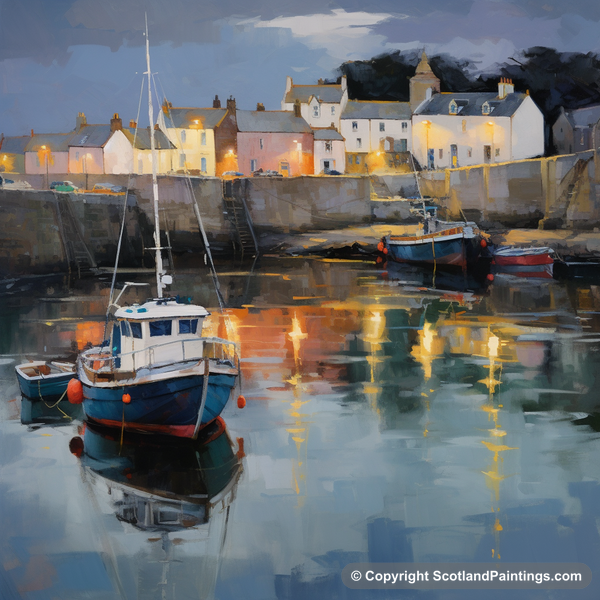 Painting - Cullen Harbour - Scottish Harbours