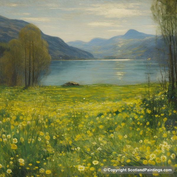 Painting - Loch Tay - Scottish Flowers and Flora