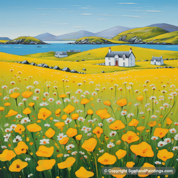 Painting - Outer Hebrides - Scottish Flowers and Flora