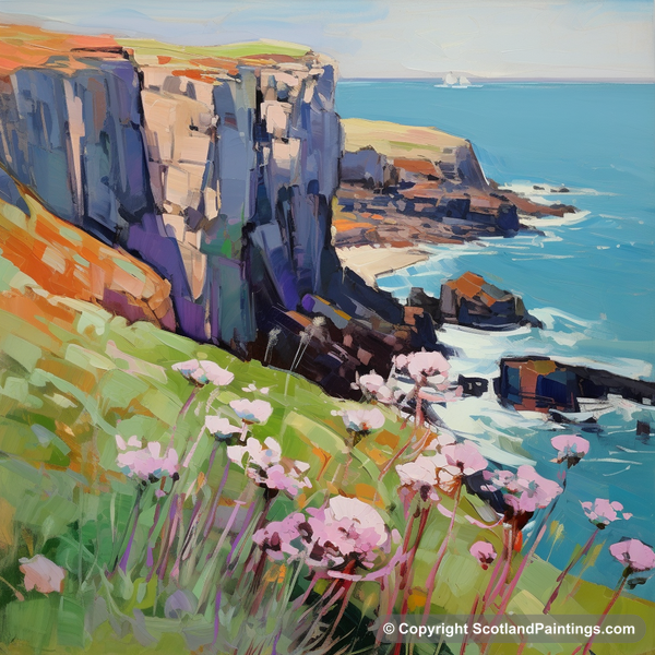 Painting - St Abbs Head - Scottish Flowers and Flora