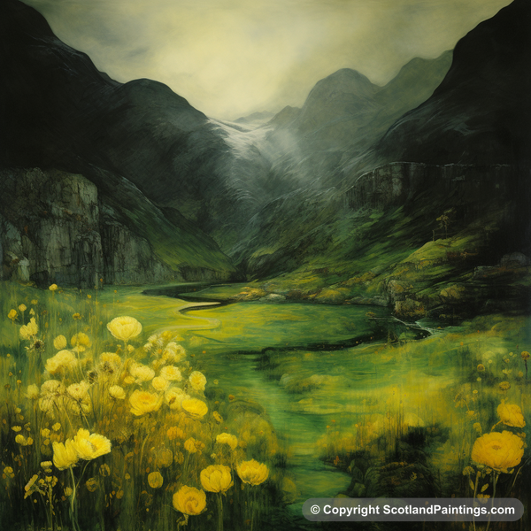 Painting - Glenfinnan - Scottish Flowers and Flora