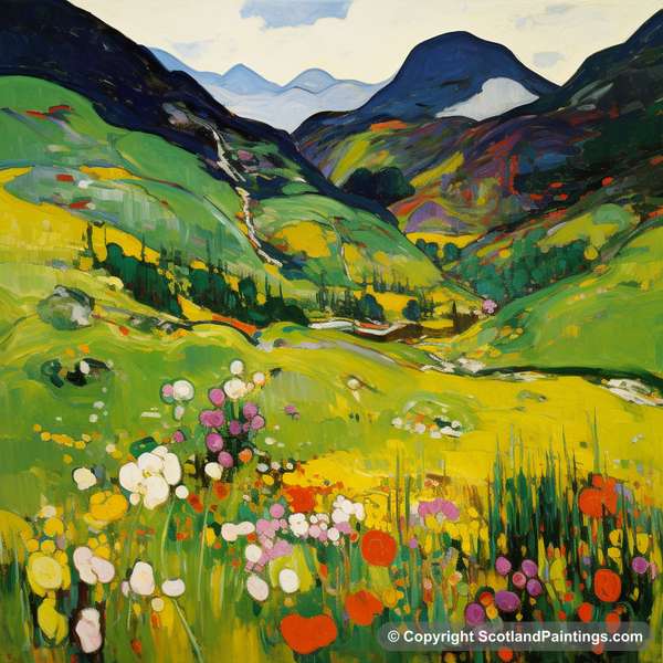 Painting - Glenfinnan - Scottish Flowers and Flora