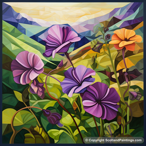 Painting - Glencoe - Scottish Flowers and Flora