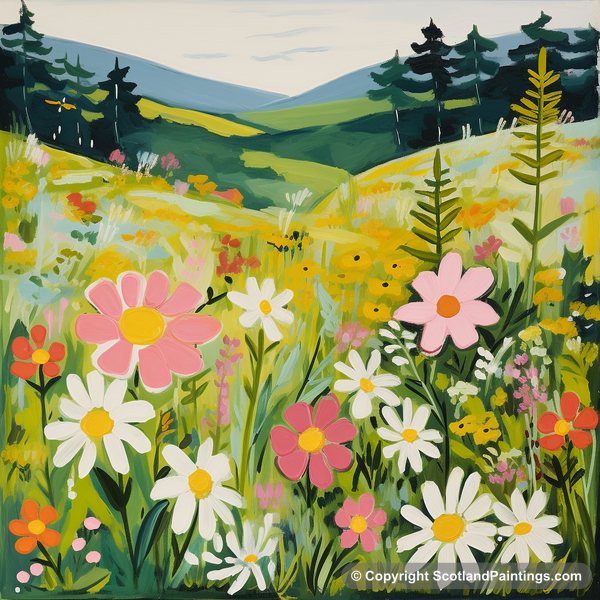 Painting - Galloway Forest Park - Scottish Flowers and Flora