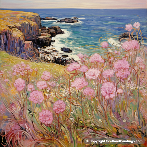 Painting - St Abbs Head - Scottish Flowers and Flora