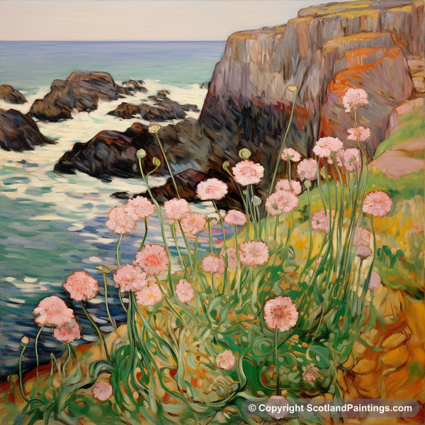 Painting - St Abbs Head - Scottish Flowers and Flora