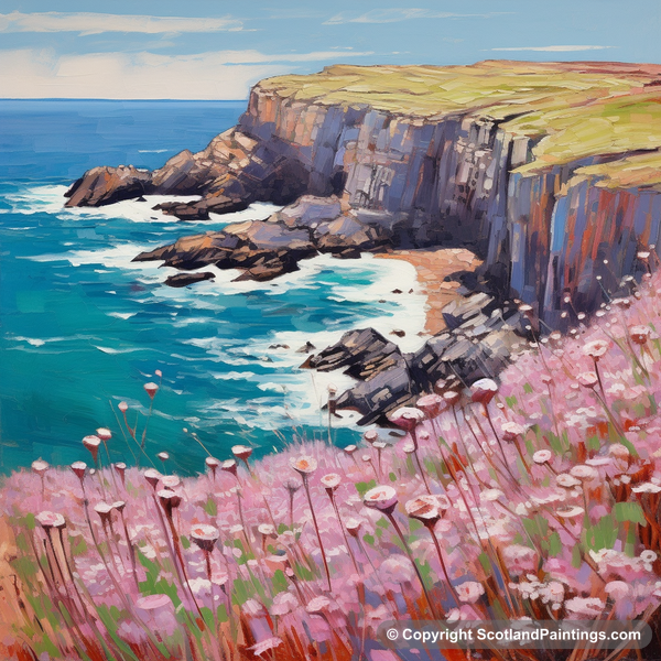 Painting - St Abbs Head - Scottish Flowers and Flora