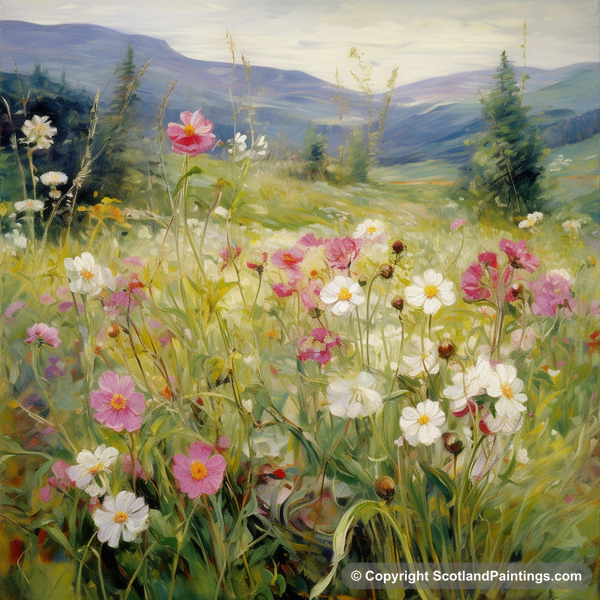 Painting - Red campion - Scottish Flowers and Flora