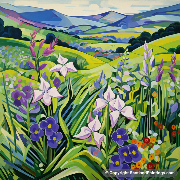 Painting - Harebell - Scottish Flowers and Flora