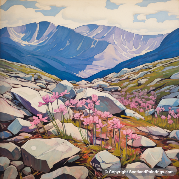 Painting - Cairngorm Mountains - Scottish Flowers and Flora