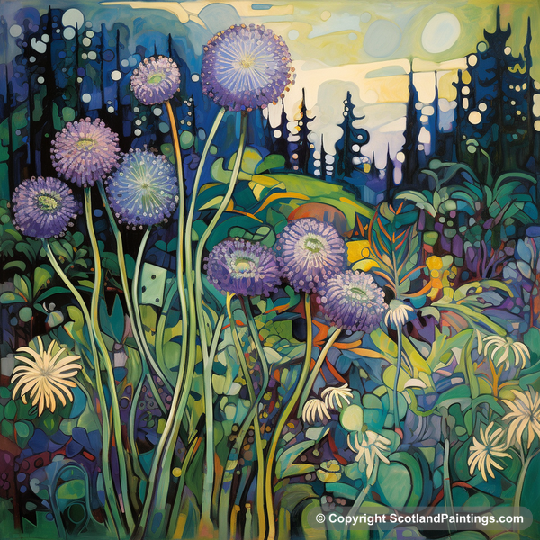 Painting - Caledonian Forest - Scottish Flowers and Flora