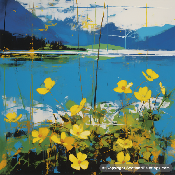 Painting - Loch Tay - Scottish Flowers and Flora