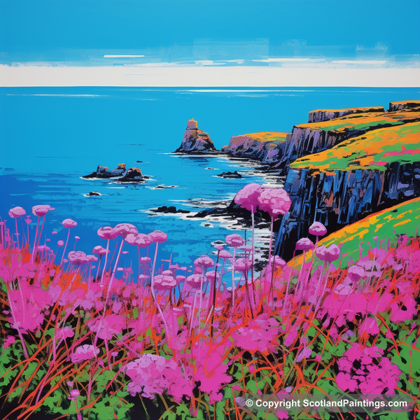 Painting - St Abbs Head - Scottish Flowers and Flora