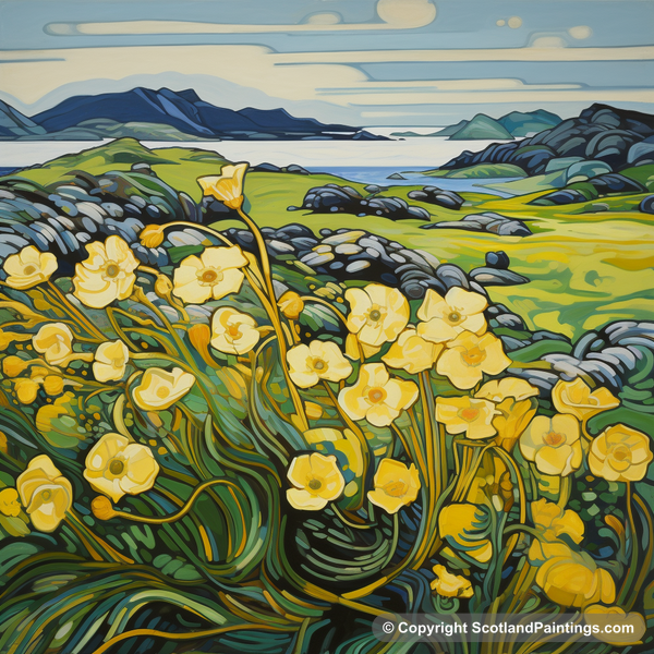 Painting - Outer Hebrides - Scottish Flowers and Flora