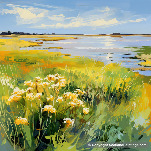 Painting - Sea aster - Scottish Flowers and Flora